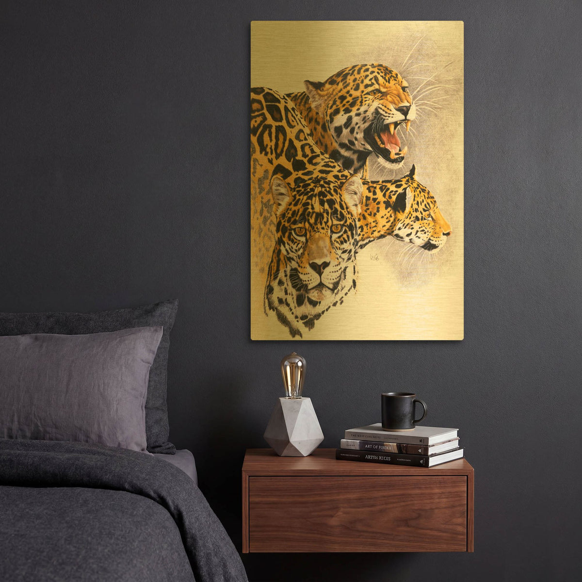 'Rain Forest Wrath' By Barbara Keith Gold Metal Wall Art