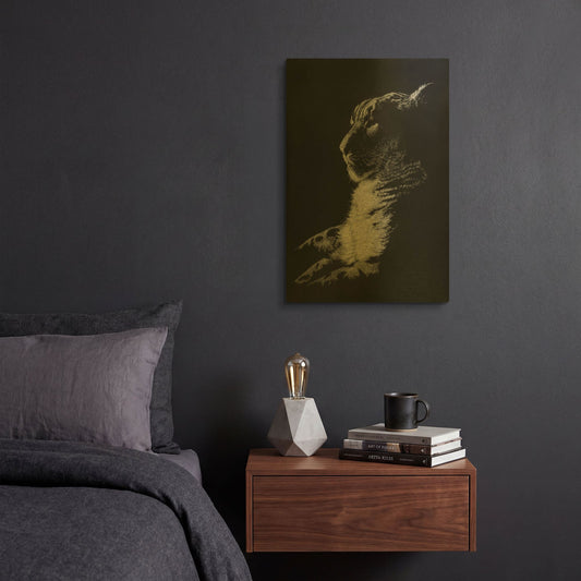 'Radiant Phantom' By Barbara Keith Gold Metal Wall Art