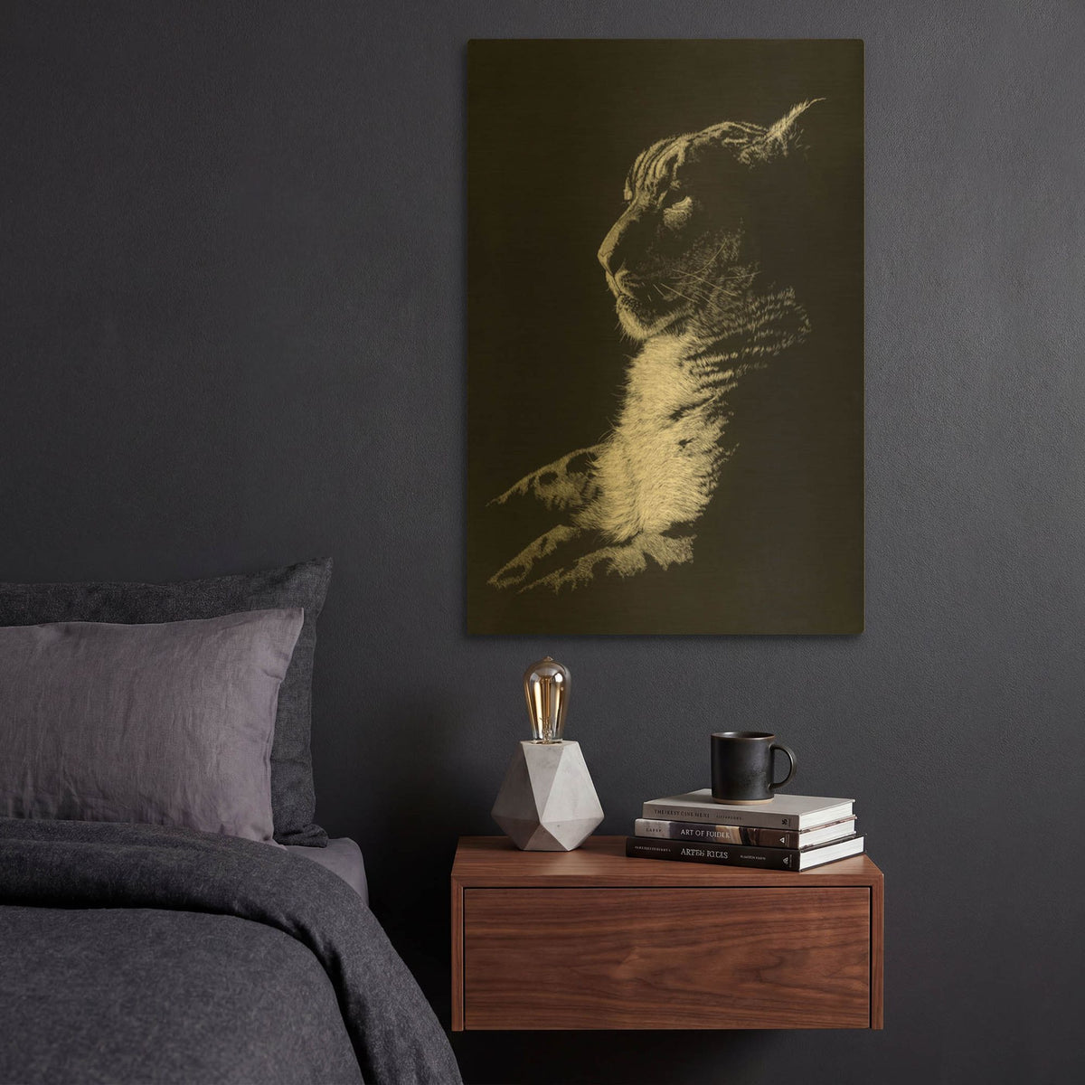 'Radiant Phantom' By Barbara Keith Gold Metal Wall Art