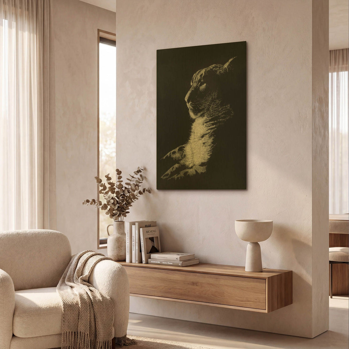 'Radiant Phantom' By Barbara Keith Gold Metal Wall Art