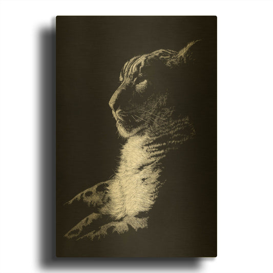 'Radiant Phantom' By Barbara Keith Gold Metal Wall Art