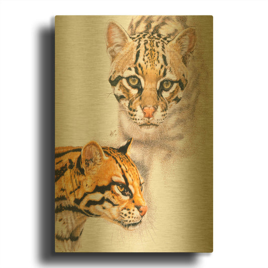 'Moving Shadows' By Barbara Keith Gold Metal Wall Art