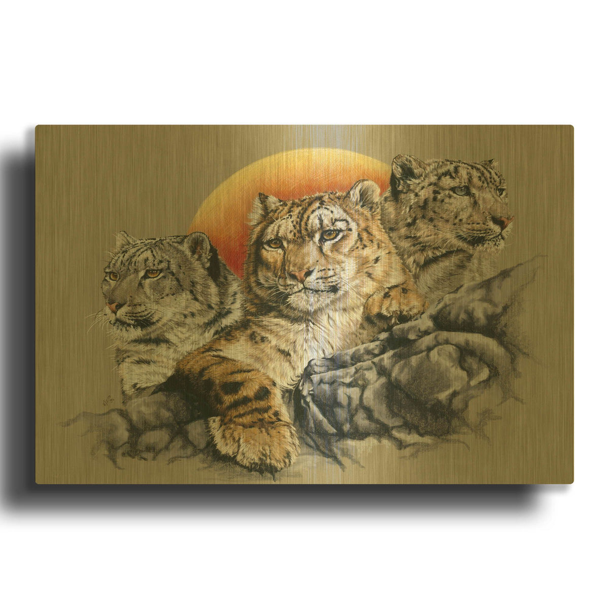 'Kindred Spirits' By Barbara Keith Gold Metal Wall Art