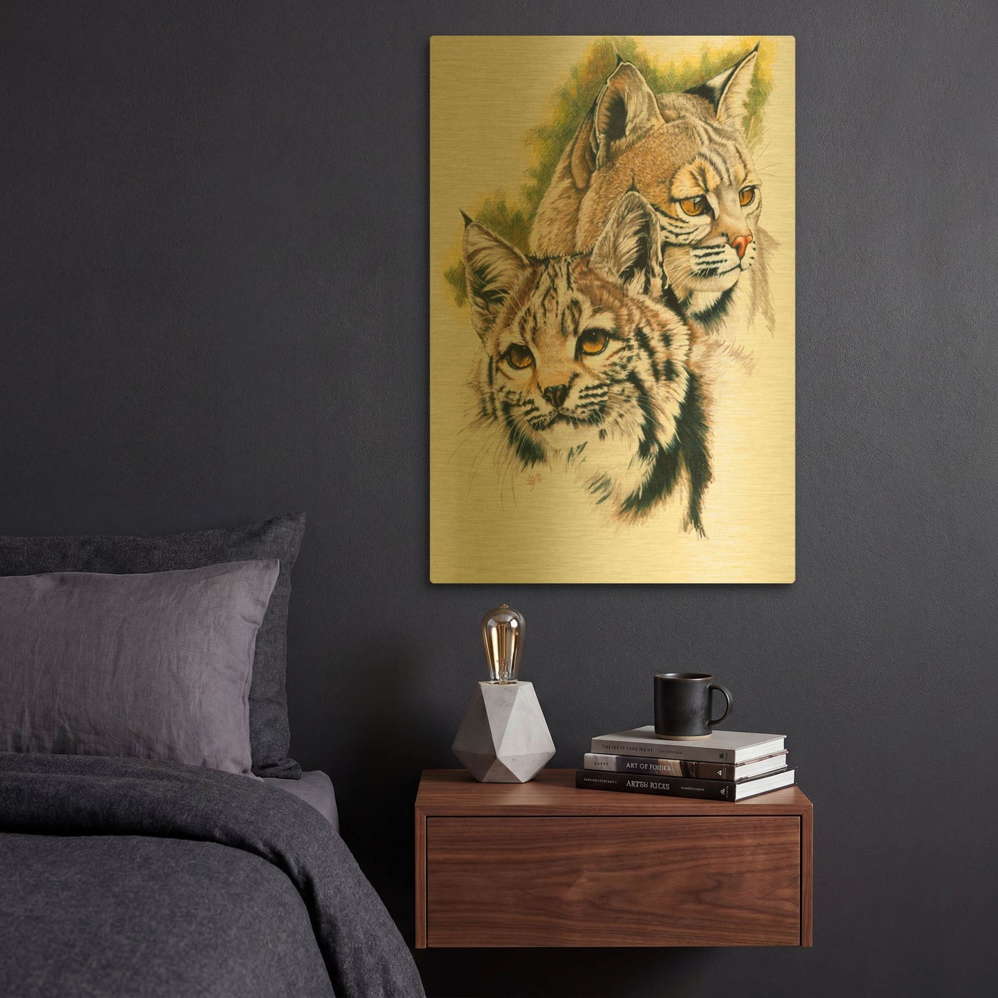 'In The Woods' By Barbara Keith Gold Metal Wall Art