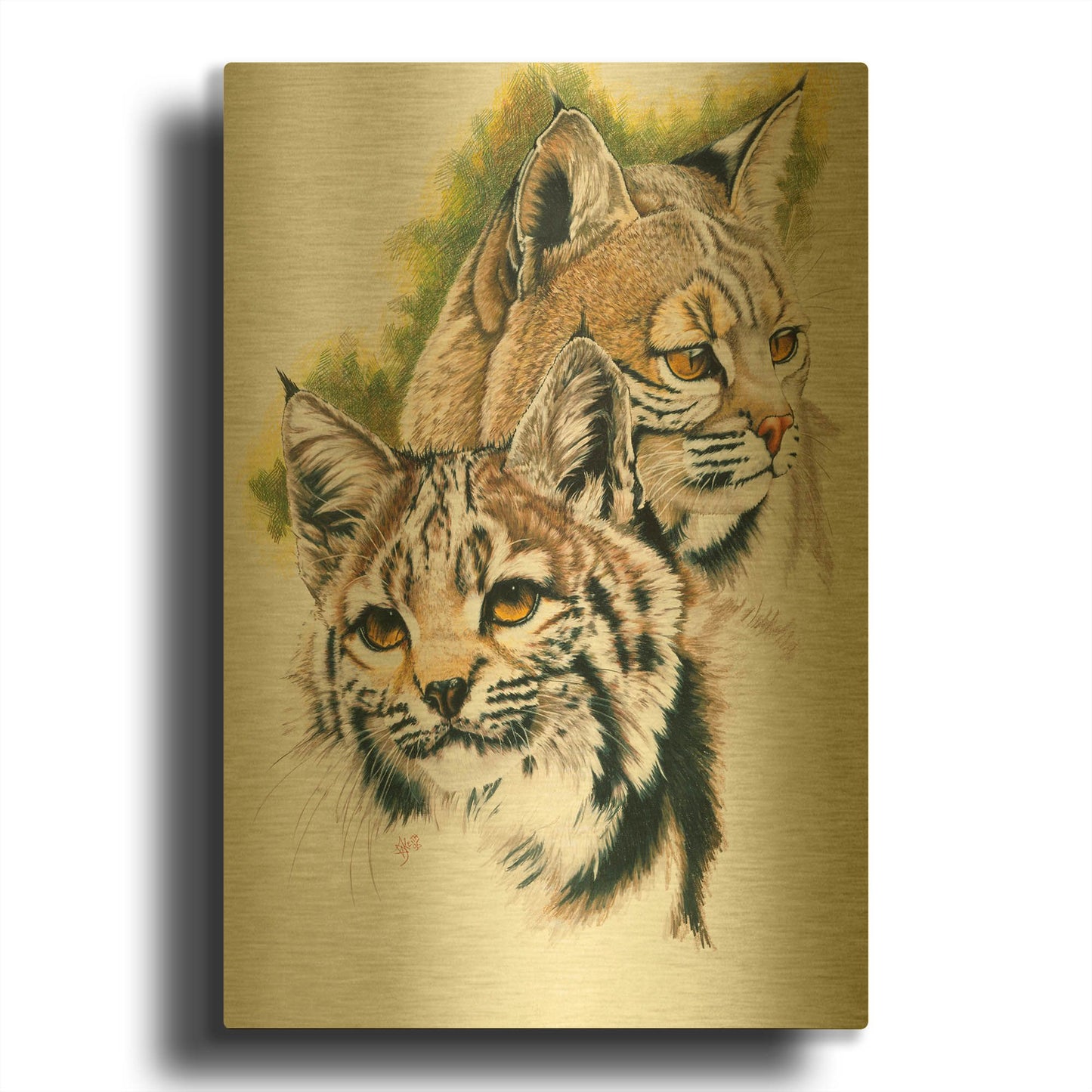 'In The Woods' By Barbara Keith Gold Metal Wall Art