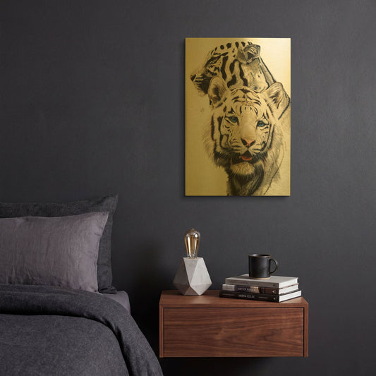 'Ghost' By Barbara Keith Gold Metal Wall Art