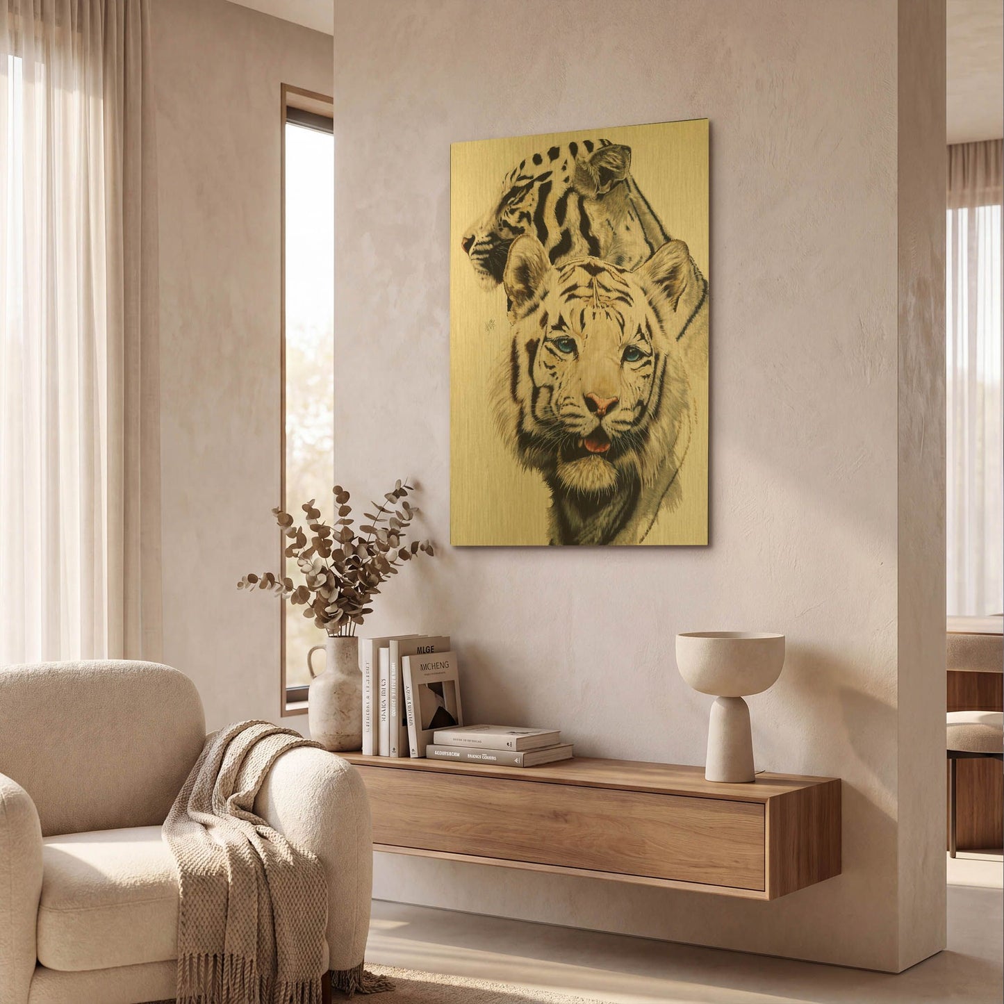 'Ghost' By Barbara Keith Gold Metal Wall Art
