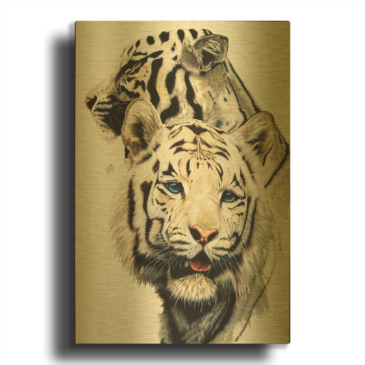 'Ghost' By Barbara Keith Gold Metal Wall Art