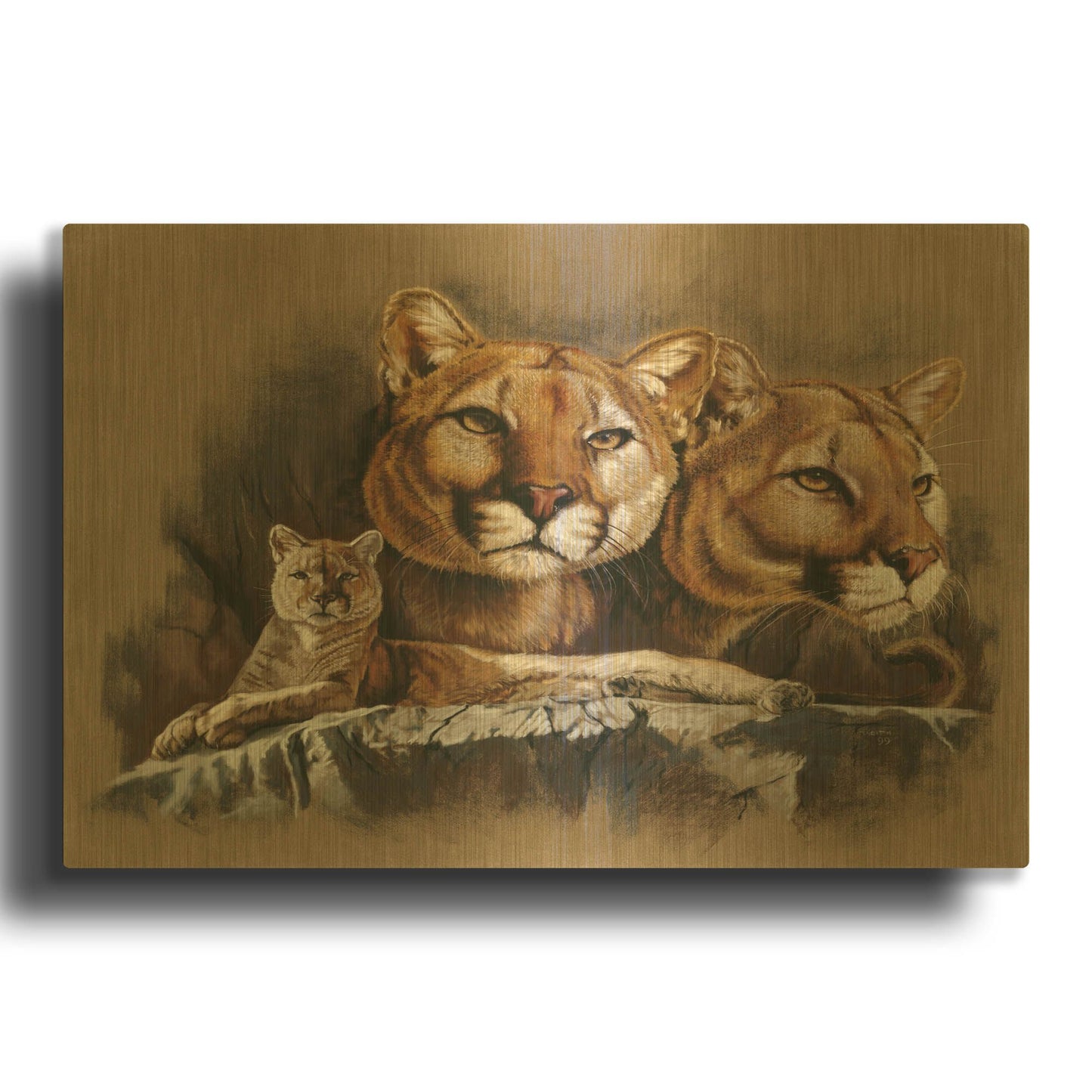 'Legend' By Barbara Keith Gold Metal Wall Art