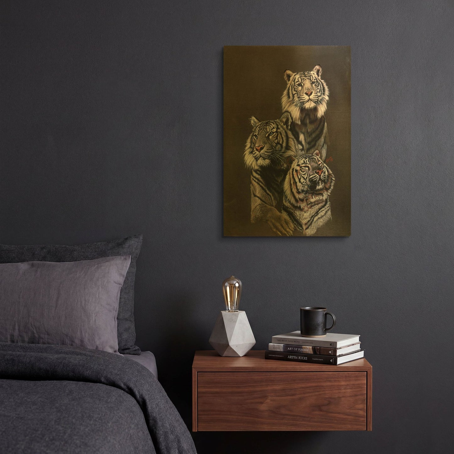 'Misty Alabaster' By Barbara Keith Gold Metal Wall Art