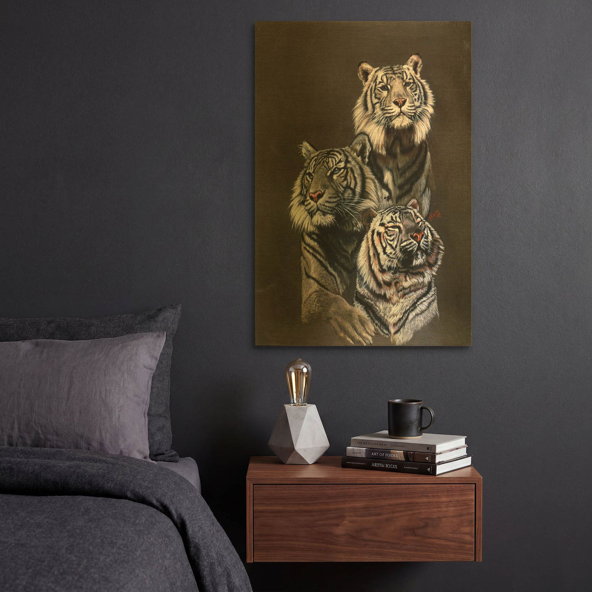'Misty Alabaster' By Barbara Keith Gold Metal Wall Art
