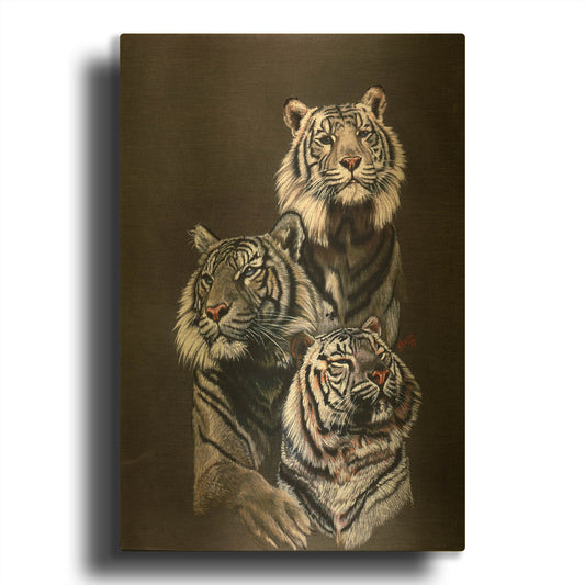 'Misty Alabaster' By Barbara Keith Gold Metal Wall Art