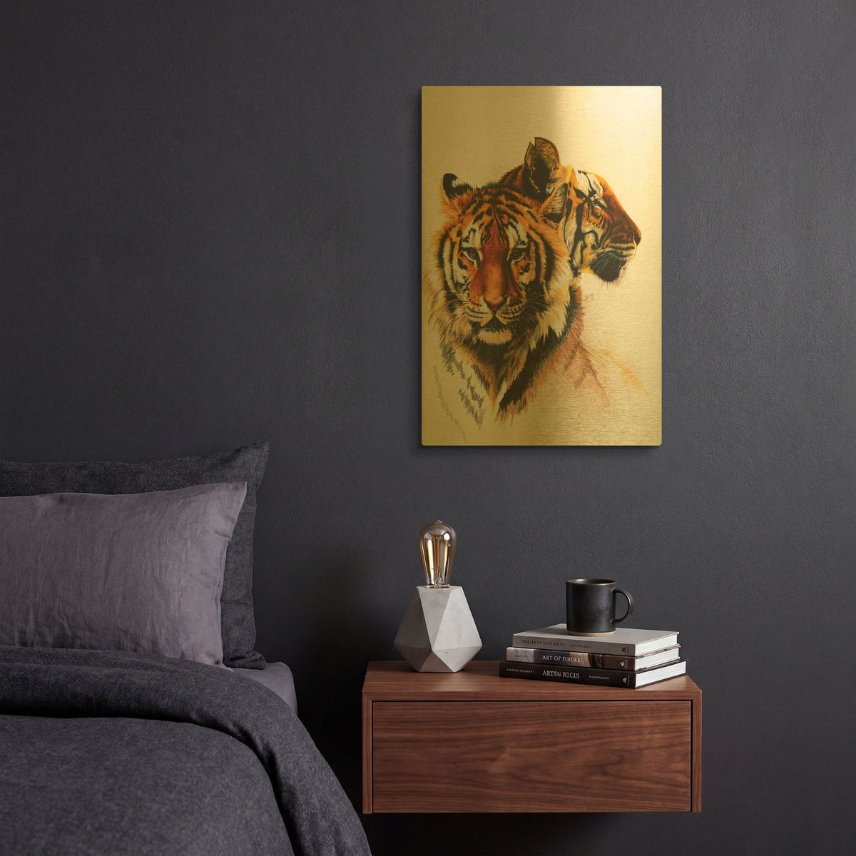 'Silent Partners' By Barbara Keith Gold Metal Wall Art