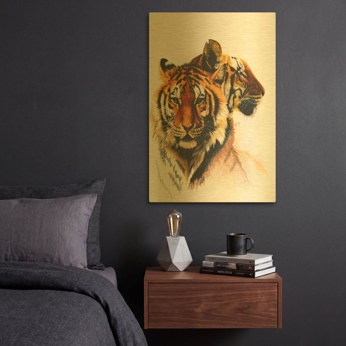 'Silent Partners' By Barbara Keith Gold Metal Wall Art