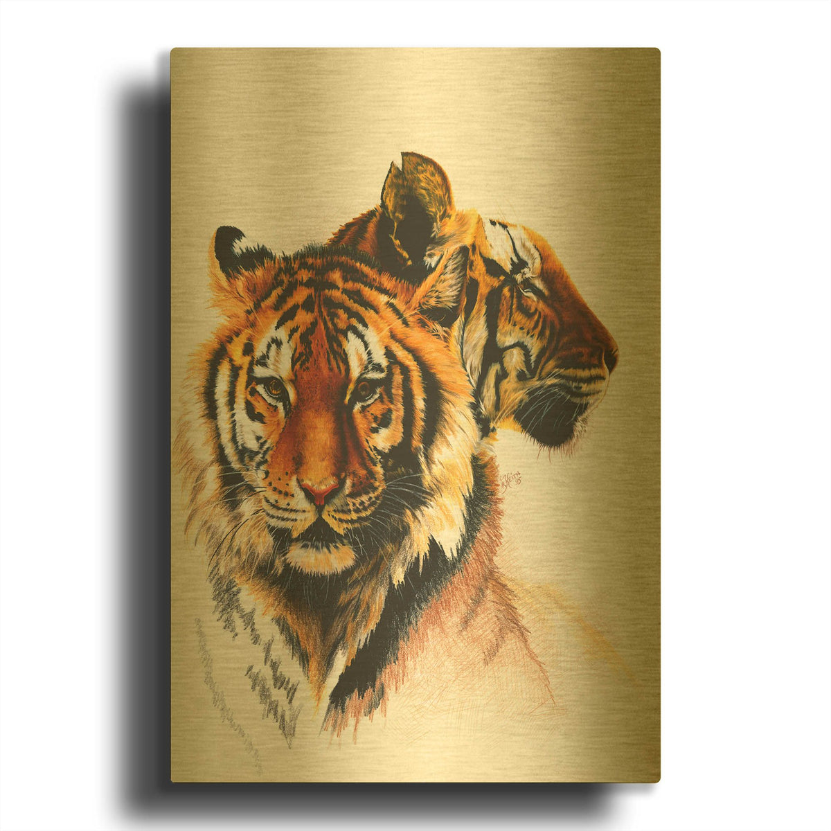 'Silent Partners' By Barbara Keith Gold Metal Wall Art
