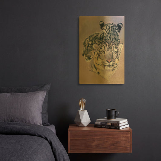 'Tapestry In Grey' By Barbara Keith Gold Metal Wall Art