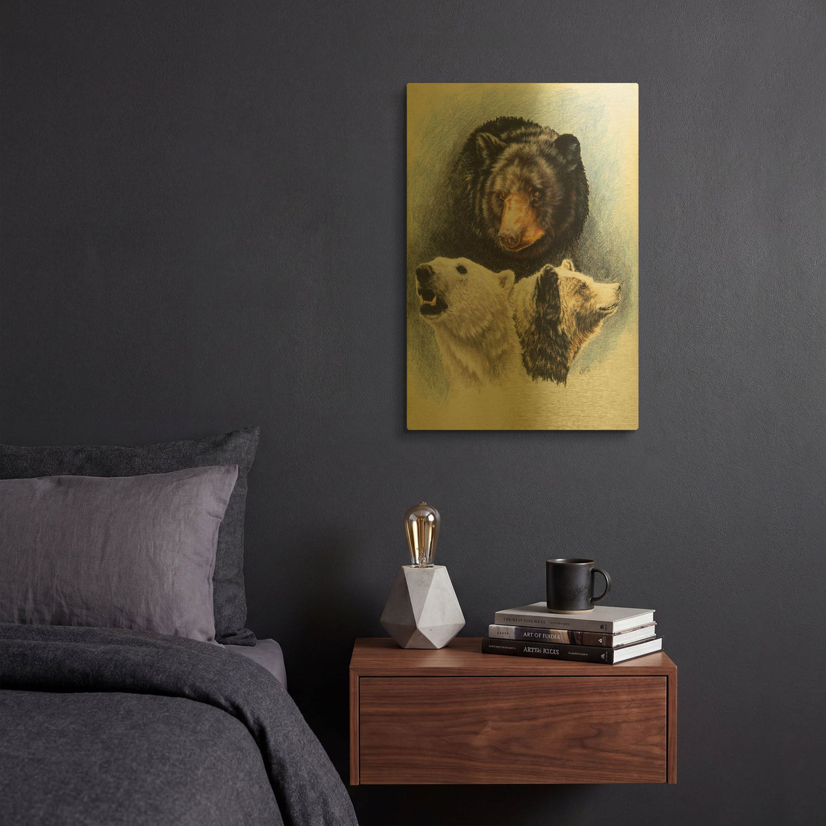 'Natures Image' By Barbara Keith Gold Metal Wall Art