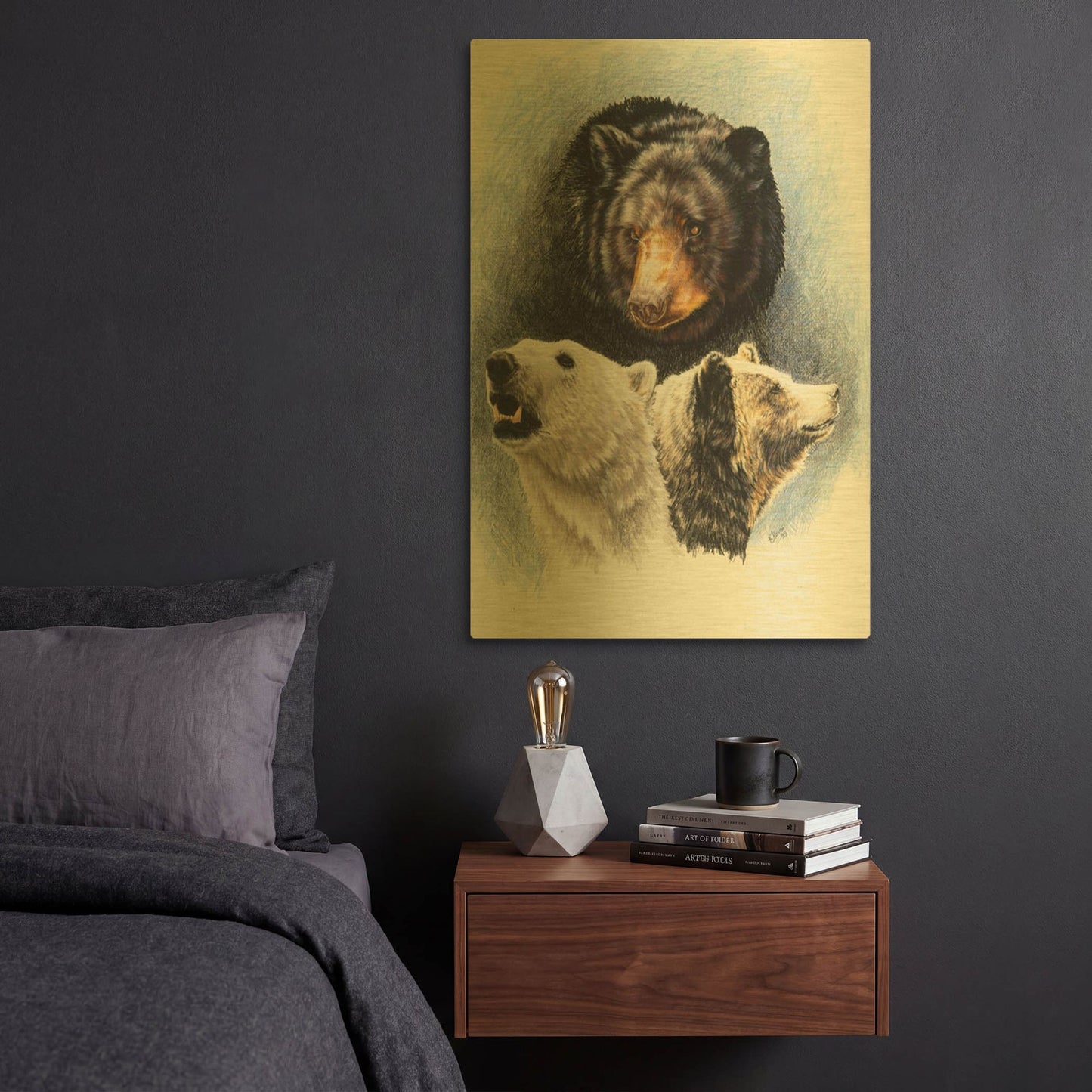 'Natures Image' By Barbara Keith Gold Metal Wall Art