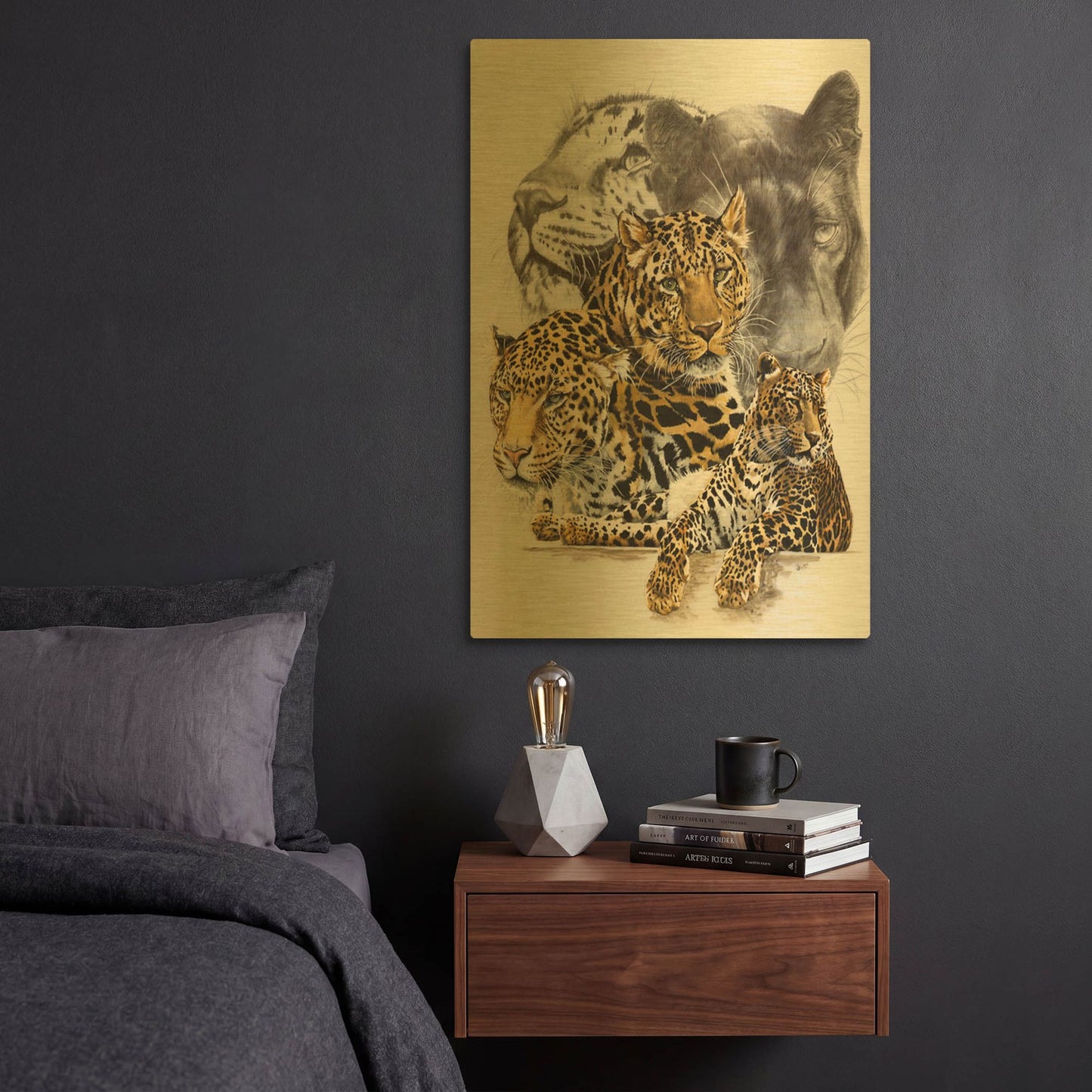'Elusive' By Barbara Keith Gold Metal Wall Art