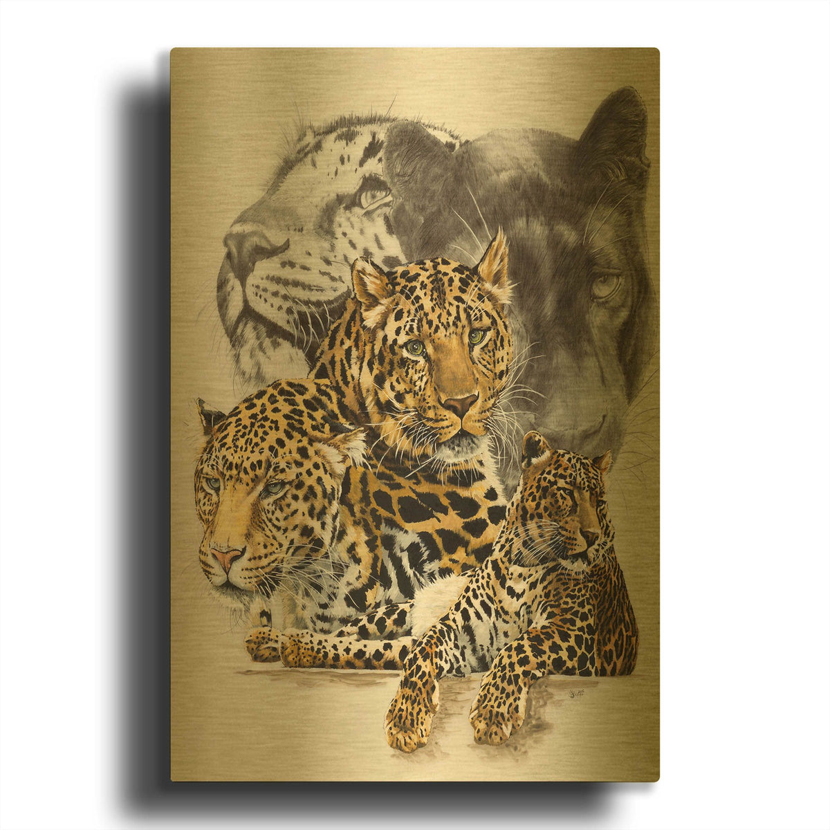 'Elusive' By Barbara Keith Gold Metal Wall Art