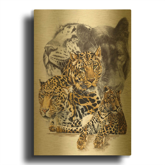 'Elusive' By Barbara Keith Gold Metal Wall Art