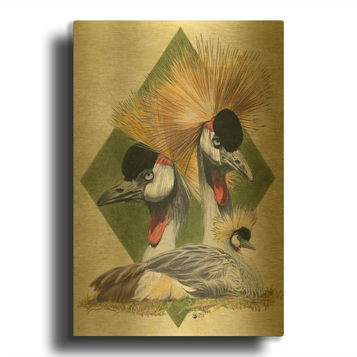 'Zenith' By Barbara Keith Gold Metal Wall Art