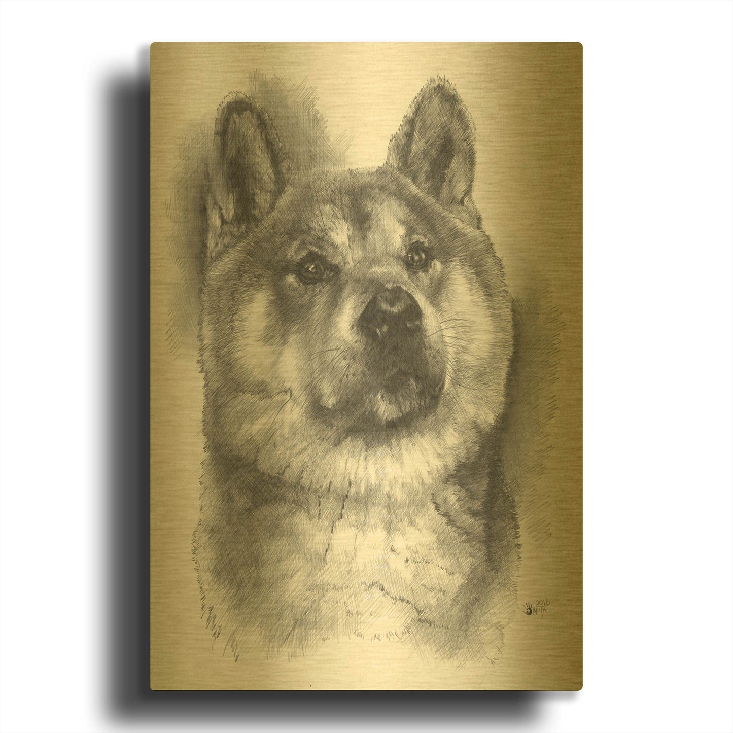 'Ardent' By Barbara Keith Gold Metal Wall Art