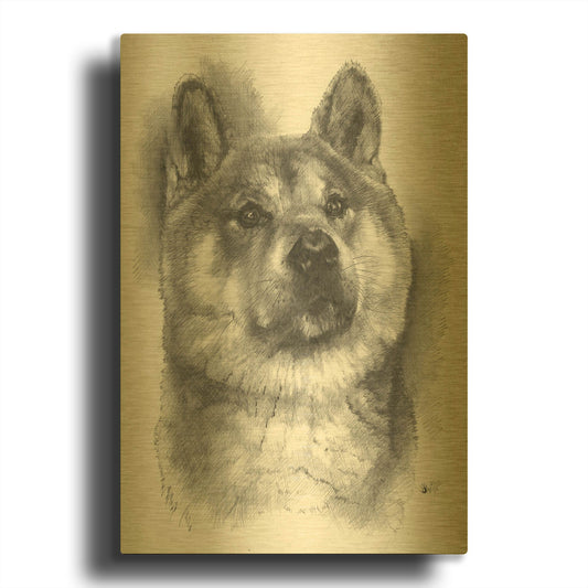 'Ardent' By Barbara Keith Gold Metal Wall Art