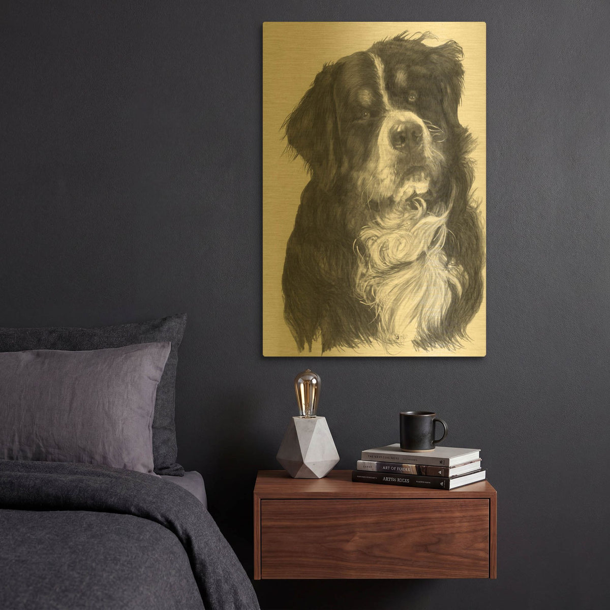'Dutiful' By Barbara Keith Gold Metal Wall Art