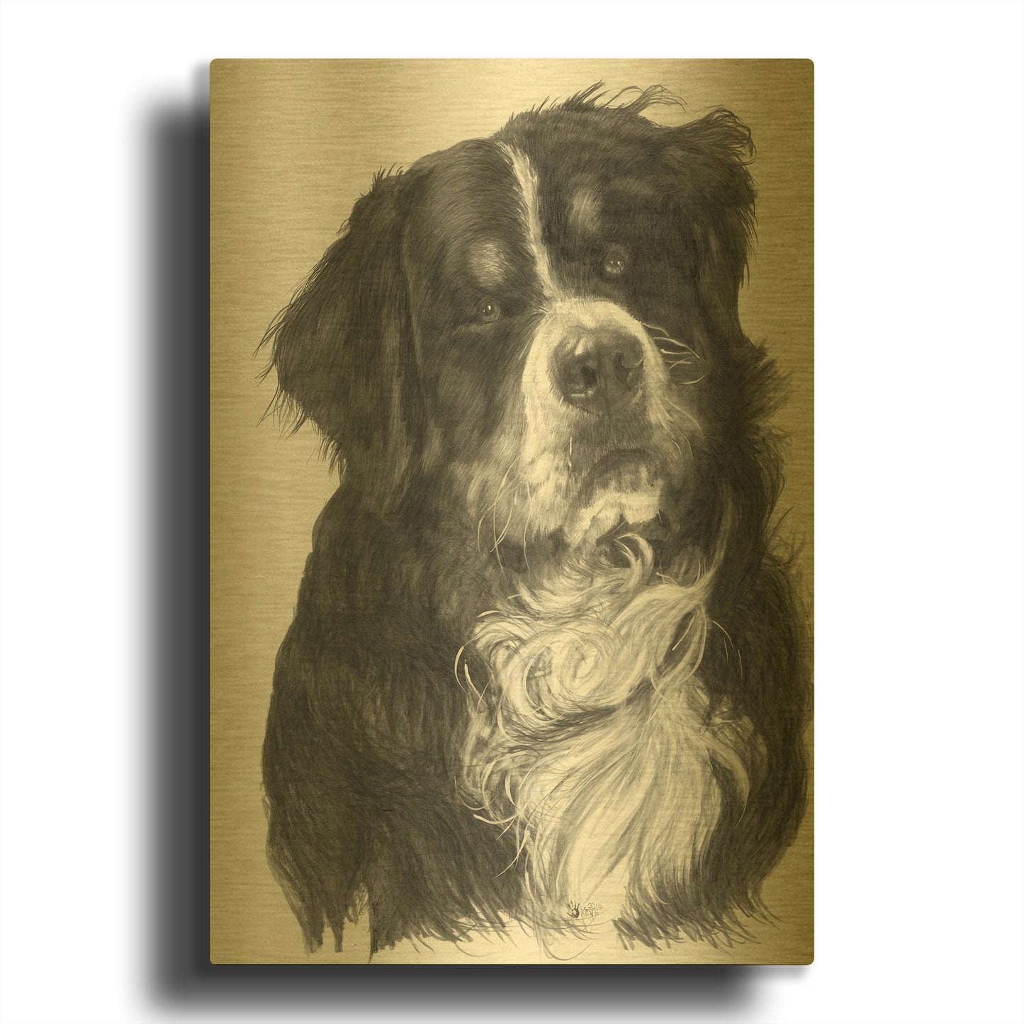 'Dutiful' By Barbara Keith Gold Metal Wall Art