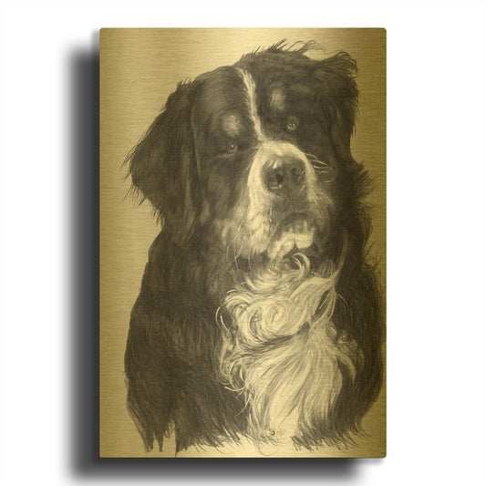 'Dutiful' By Barbara Keith Gold Metal Wall Art