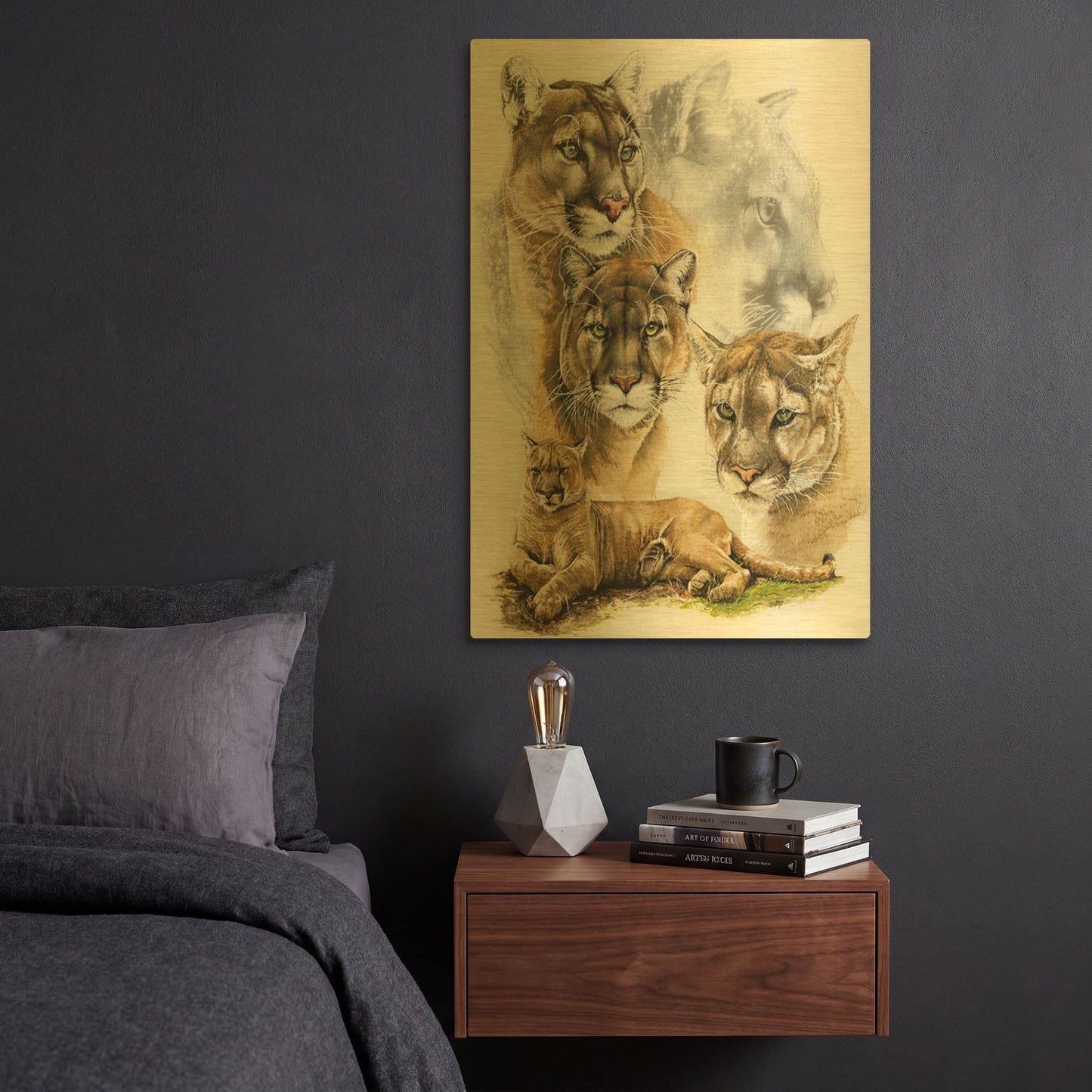 'Fierce' By Barbara Keith Gold Metal Wall Art