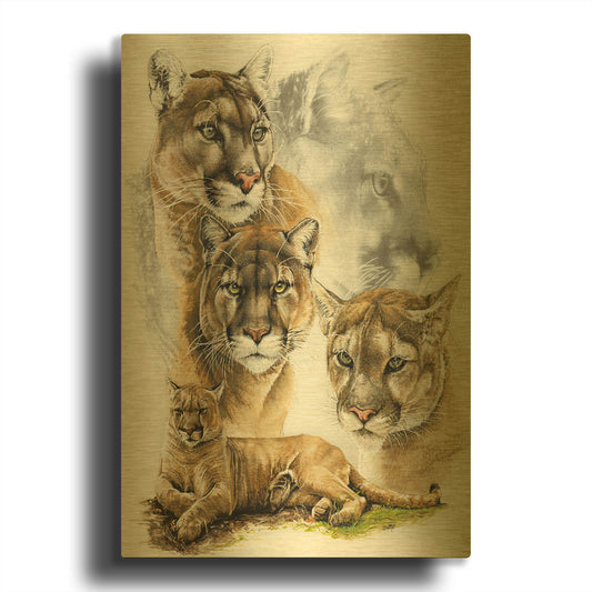 'Fierce' By Barbara Keith Gold Metal Wall Art