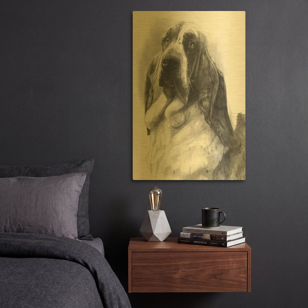 'Lordly' By Barbara Keith Gold Metal Wall Art