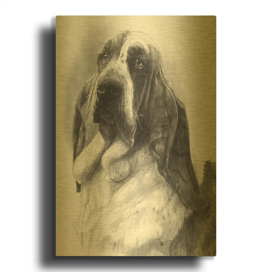 'Lordly' By Barbara Keith Gold Metal Wall Art