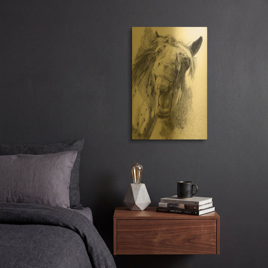 'The Critic' By Barbara Keith Gold Metal Wall Art