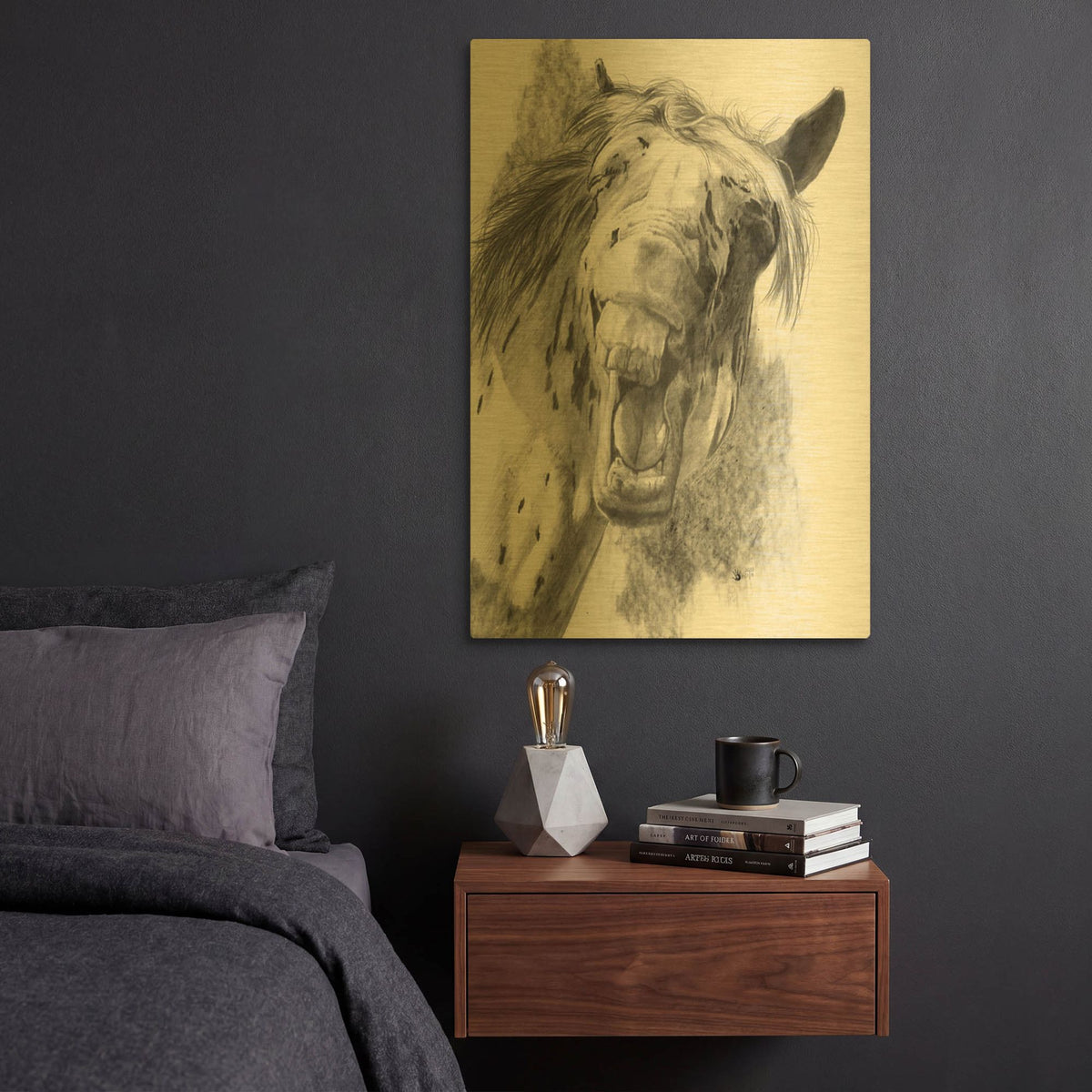 'The Critic' By Barbara Keith Gold Metal Wall Art