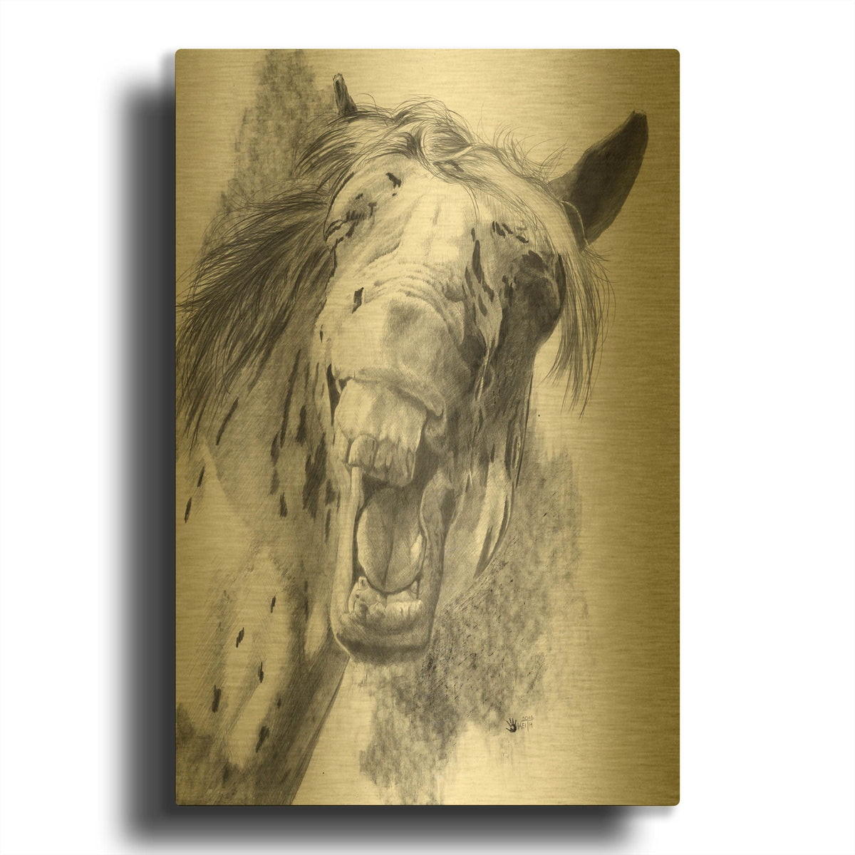 'The Critic' By Barbara Keith Gold Metal Wall Art