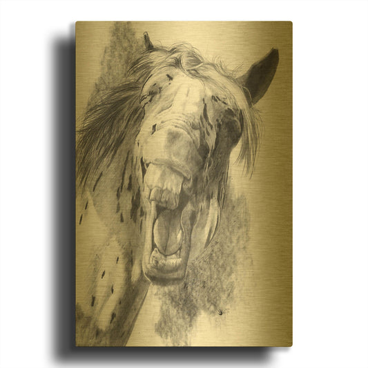 'The Critic' By Barbara Keith Gold Metal Wall Art