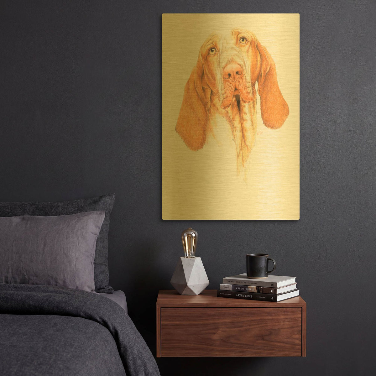 'Braceo' By Barbara Keith Gold Metal Wall Art