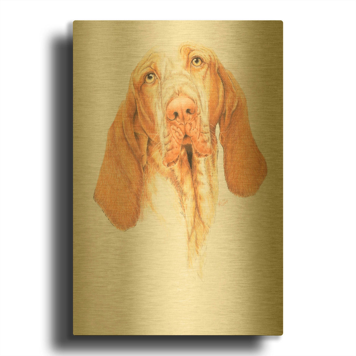 'Braceo' By Barbara Keith Gold Metal Wall Art