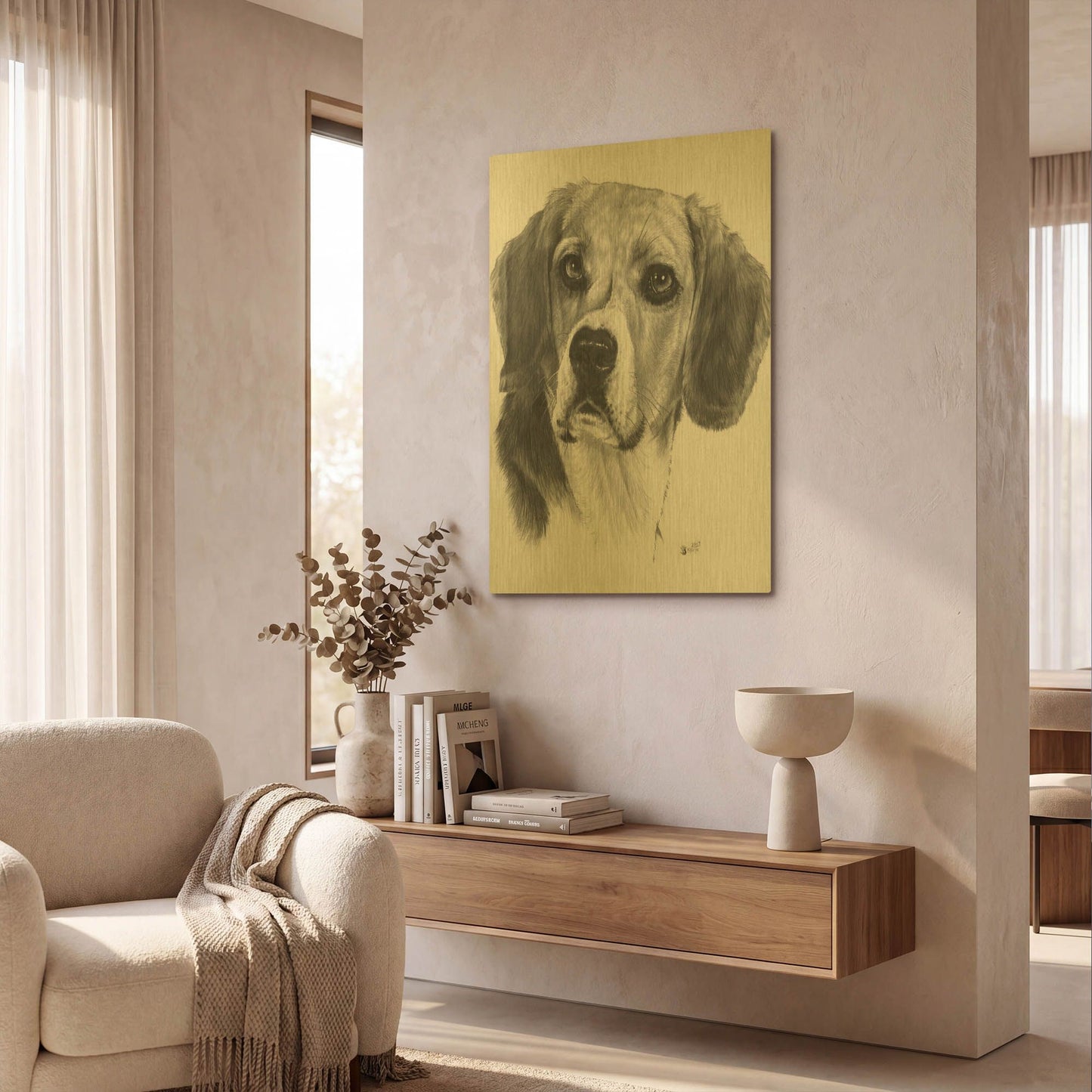 'Shadow' By Barbara Keith Gold Metal Wall Art