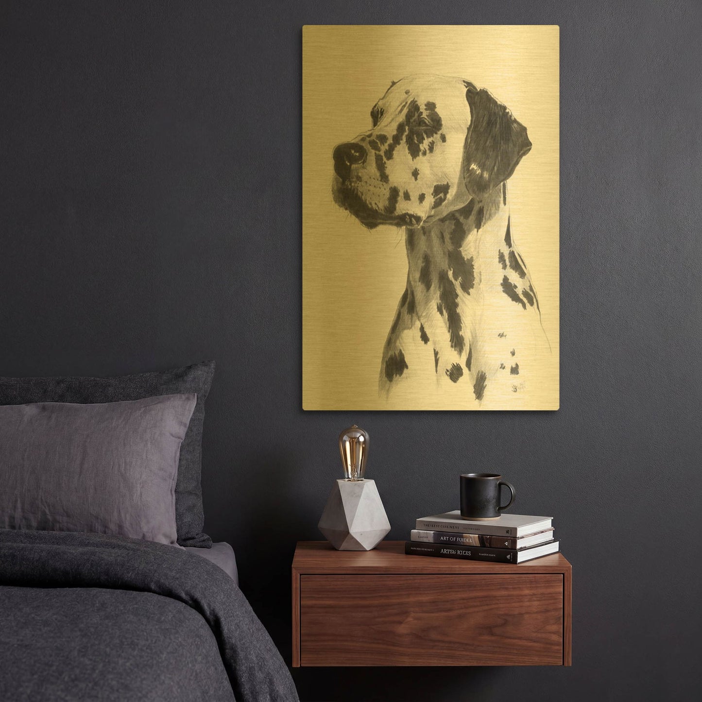 'Stylish' By Barbara Keith Gold Metal Wall Art