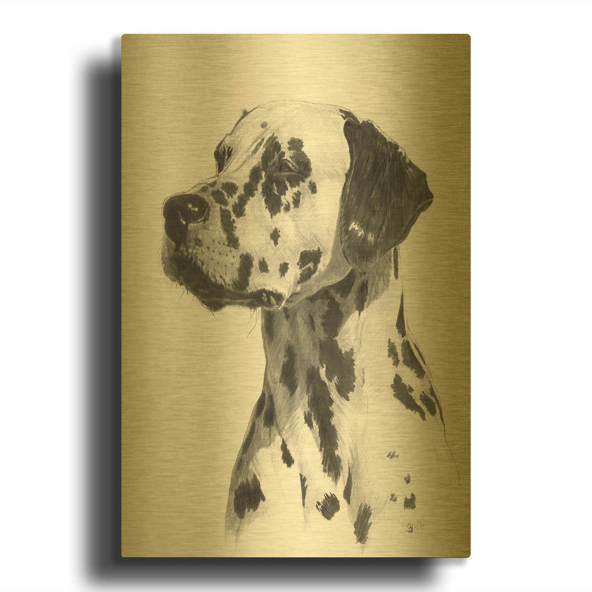 'Stylish' By Barbara Keith Gold Metal Wall Art