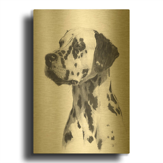 'Stylish' By Barbara Keith Gold Metal Wall Art