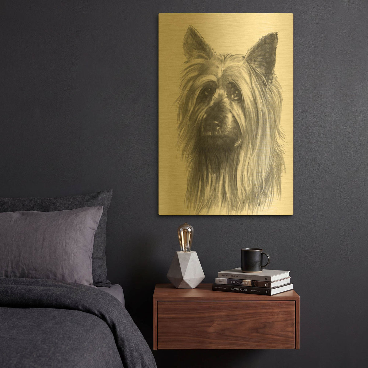 'Winsome' By Barbara Keith Gold Metal Wall Art