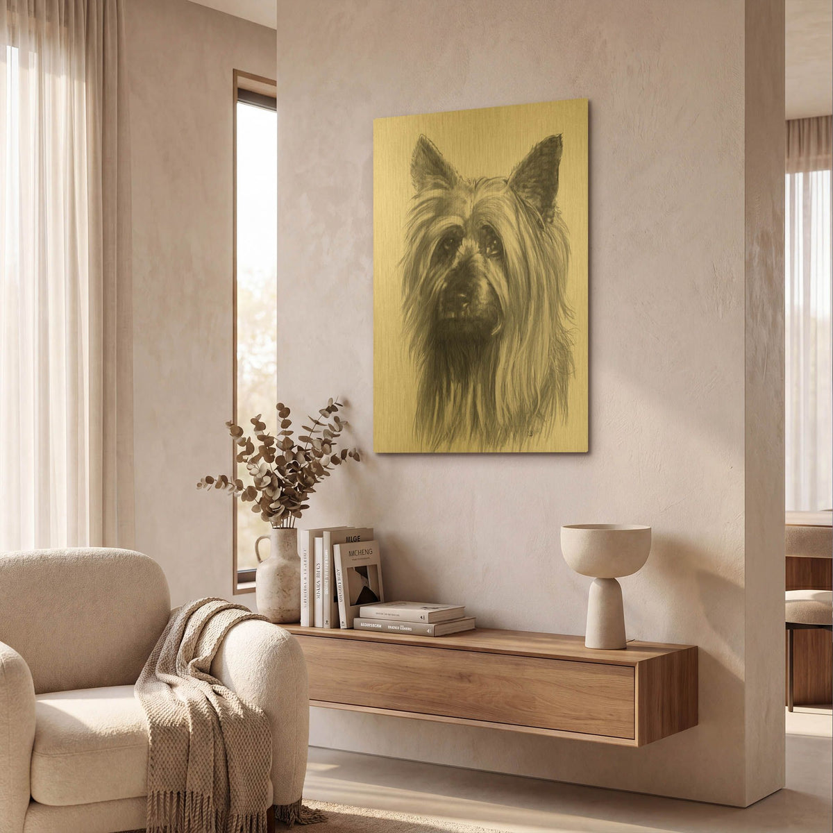 'Winsome' By Barbara Keith Gold Metal Wall Art