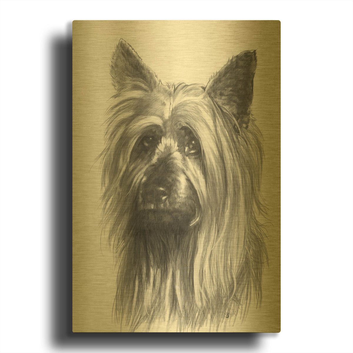 'Winsome' By Barbara Keith Gold Metal Wall Art
