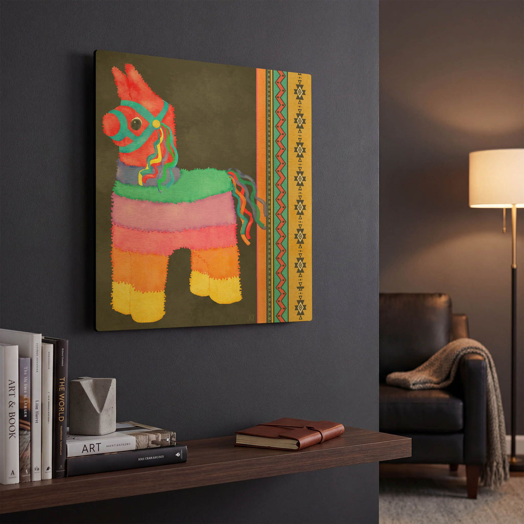 'Pinata Party I' By Jade Reynolds Gold Metal Wall Art
