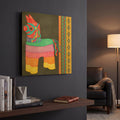'Pinata Party I' By Jade Reynolds Gold Metal Wall Art